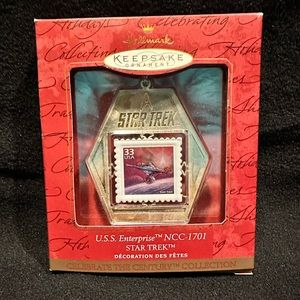 This Hallmark StarTrek USS Enterprise NCC -1701 Stamp Ornament
